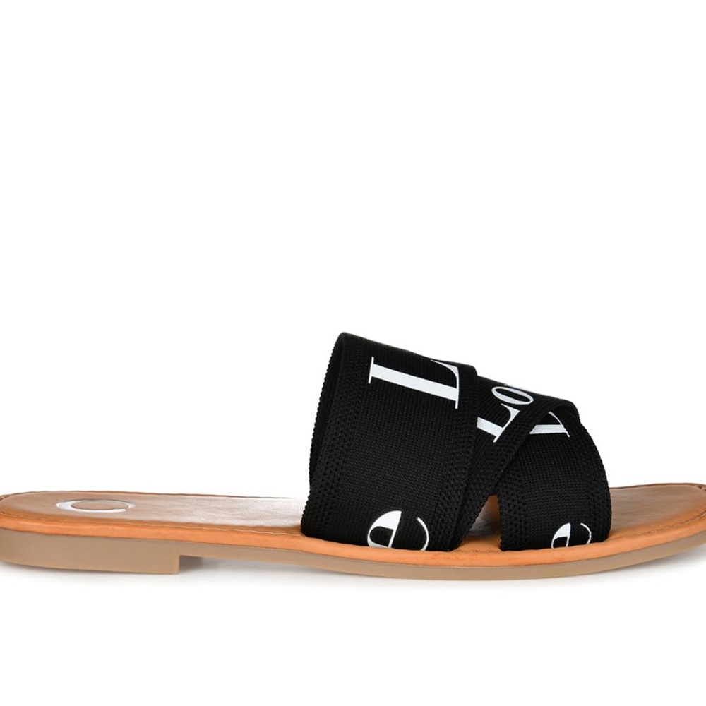 JOURNEE COLLECTION IVANTE COMFORT FOAM CRISSCROSS SLIDES SANDALS NWT SZ 8 - Picture 4 of 9